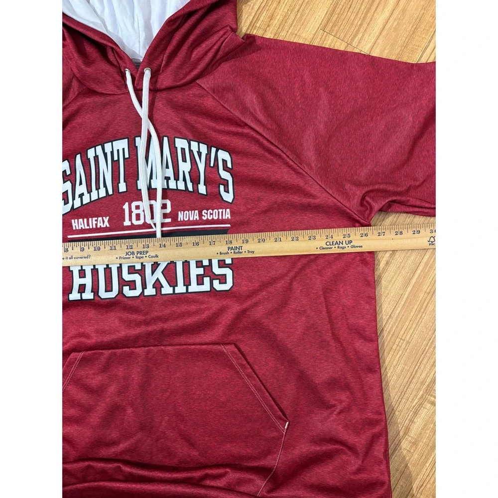 SAINT MARYS HUSKIES Maroon Pullover Hoodie Nova Scotia 3XL Fanthread Made in USA